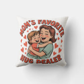 Moeders Favoriete Knuffel Dealer Cozy Decoratiekus Kussen (Achterkant)