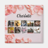 Moeder's foto collage script Beste mam ooit Magneet (Voorkant)