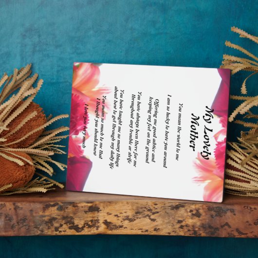 Moeder's gedicht fotoplaat (Zijkant)