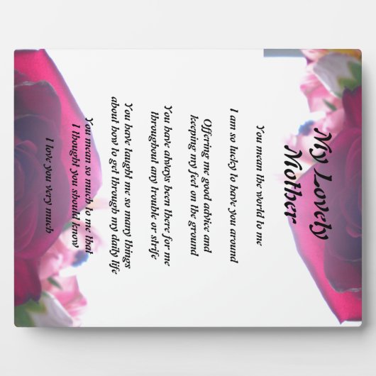 Moeder's gedicht fotoplaat (Voorkant)