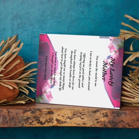 Moeder's gedicht fotoplaat (Zijkant)