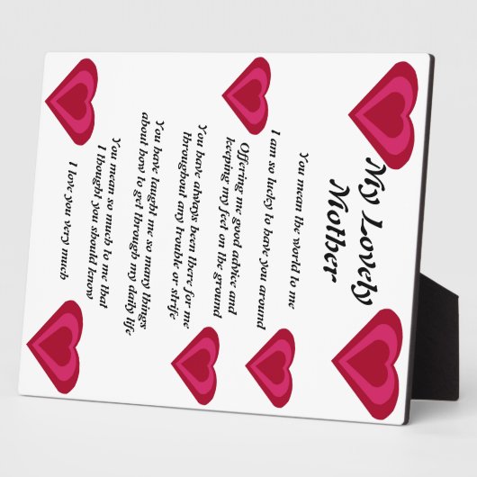 Moeder's gedicht fotoplaat (Zijkant)