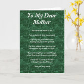 Moeder's gedicht kaart (Gele Bloem)