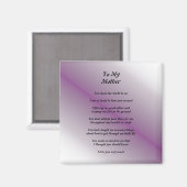 Moeder's gedicht magneet (Voorkant / Achterkant)