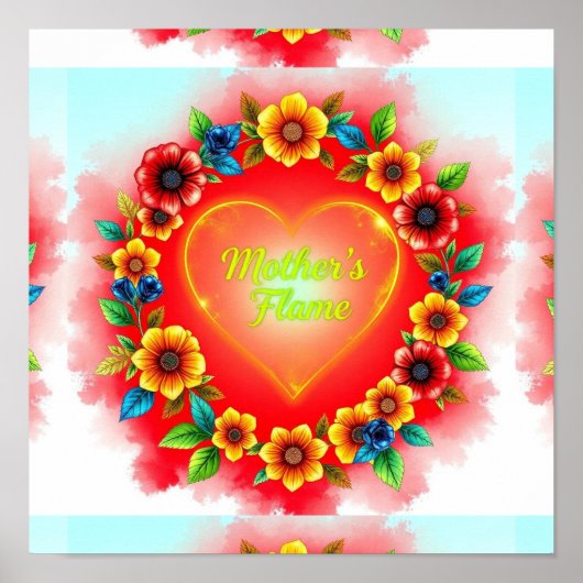 Moeders gedurfde hartvlam poster (Voorkant)