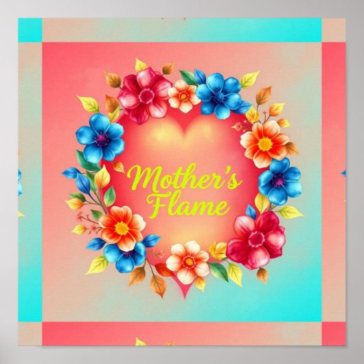 Moeders gedurfde hartvlam poster (Voorkant)