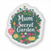 Moeders Geheime Tuin Esthetische Bloem Sticker (Voorkant)