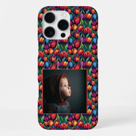 Moeders geschenk Tulp op maat  iPhone Hoesje (Achterkant)