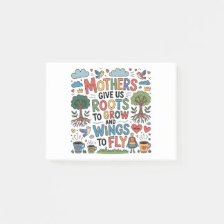 Moeders geven ons wortels om te groeien en vleugel post-it® notes