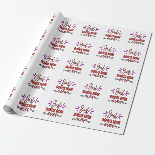 Moeder's Gift Beste Bonus Mama Ooit Cadeaupapier (Uitgerold)