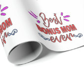Moeder's Gift Beste Bonus Mama Ooit Cadeaupapier (Rol Hoek)