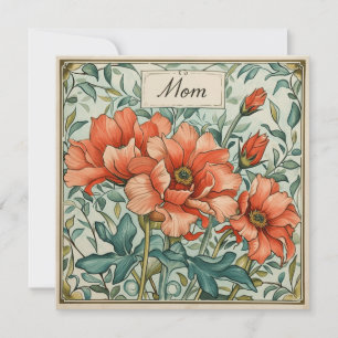 Moeders glimlach: expressieve briefkaarten