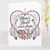 Moeders hart slaapt nooit kaart (Gele Bloem)