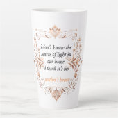 Moeders hart verlicht latte mok (Voorkant)