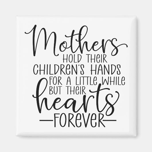 Moeders houden de hand van hun kinderen een beetje magneet (Voorkant)