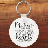 Moeders houden de hand van hun kinderen een beetje sleutelhanger (Voorkant)