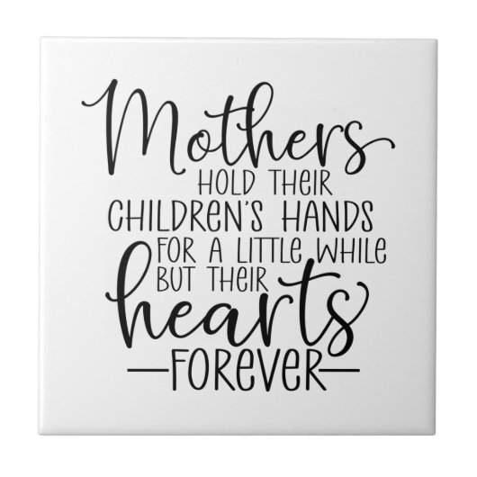 Moeders houden de hand van hun kinderen een beetje tegeltje (Voorkant)