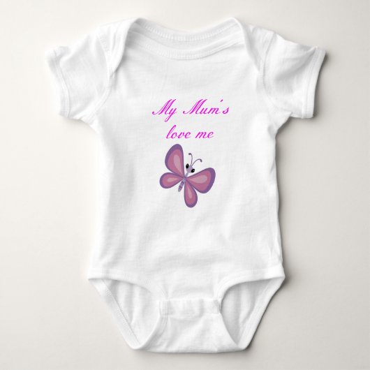 Moeders houden van me Meisjes kleding Romper (Voorkant)