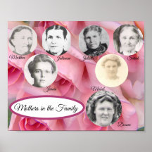 Moeders in de familie Foto Rozen Poster