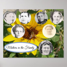 Moeders in de familie Foto Zonnebloem en bij Poster