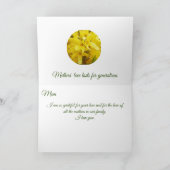 Moeders in de familie Gele Forsythia Moederdag Feestdagen Kaart (Binnen)