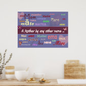 Moeders in elke taal - WordArt™-Poster Poster (Keuken)