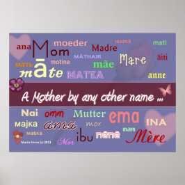 Moeders in elke taal - WordArt™-Poster Poster