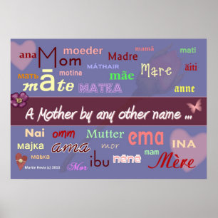 Moeders in elke taal - WordArt™-Poster Poster