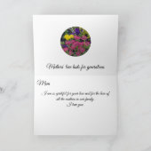 Moeders in Familie Gemengde Bloem Moederdag Feestdagen Kaart (Binnen)