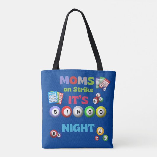 moeders in staking, de bingoavond tote bag (Achterkant)