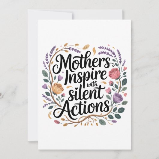 Moeders inspireren met stille acties kaart (Voorkant)