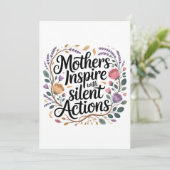 Moeders inspireren met stille acties kaart (Staand voorkant)
