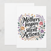 Moeders inspireren met stille acties kaart (Voorkant / Achterkant)