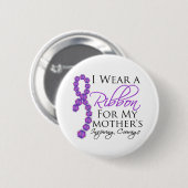 Moeder's inspirerende moed - pancreaskanker ronde button 5,7 cm (Voorkant /achterkant)