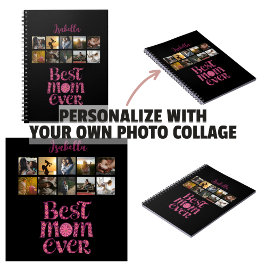 Moeder's Keepsake Photo Collage Trendy Quote Notitieboek