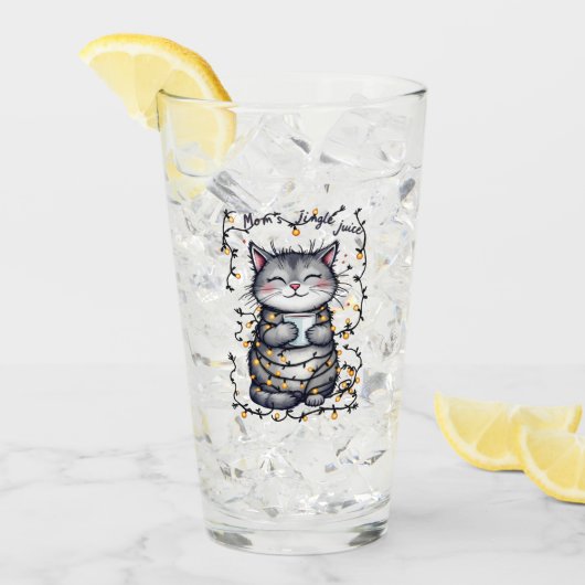 Moeder's Kerst Drink Glas (Voorkant ijs)