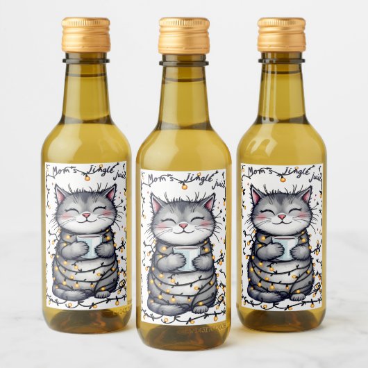 Moeder's Kerst Drink  Wijn Etiket (Flessen)