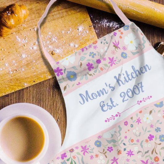 Moeders Keuken Ditsy Bloemen Roze Schort