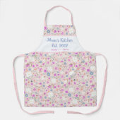 Moeders Keuken Ditsy Bloemen Roze Schort (Voorkant)