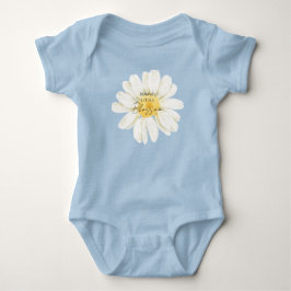 Moeder's Kleine Bloem Mooie Madeliefje Blauwe Romper