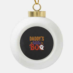 Moeders Kleine Boe Halloween Geest Ontwerp Keramische Bal Ornament