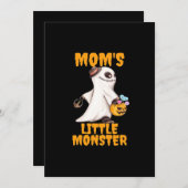 Moeders Kleine Boo Monster Grappige Grafische Feestdagenkaart (Voorkant / Achterkant)