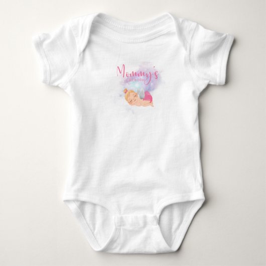 Moeder's kleine geluks baby body romper (Voorkant)