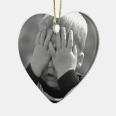 Moeder's kleine jongen. keramisch ornament (Links)