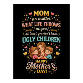 Moeders lachende liefde perfect poster
