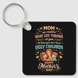 Moeders lachende liefde sleutelhanger