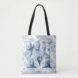 Moeders lichte blauwe chinoiserie grote schouderta tote bag