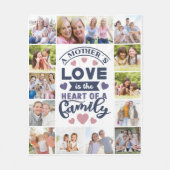 Moeder's Liefde 14 Fotocollage Geheugen Fleece Deken (Voorkant)