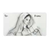 Moeder's Liefde Gift Label (Voorkant)