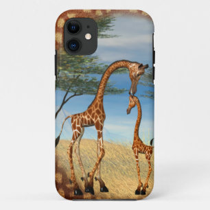 Moeder's liefde Giraffe iPhone 11 Hoesje